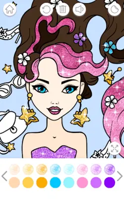 Fashion Coloring Book Glitter android App screenshot 0