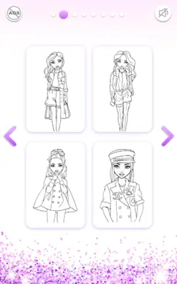 Fashion Coloring Book Glitter android App screenshot 2