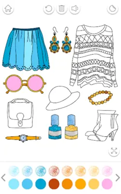 Fashion Coloring Book Glitter android App screenshot 3