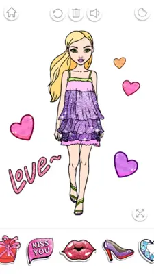 Fashion Coloring Book Glitter android App screenshot 5