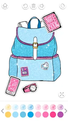 Fashion Coloring Book Glitter android App screenshot 6