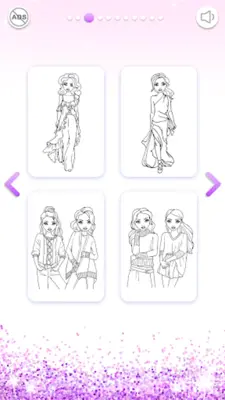 Fashion Coloring Book Glitter android App screenshot 7