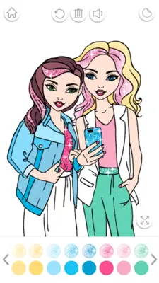 Fashion Coloring Book Glitter android App screenshot 8